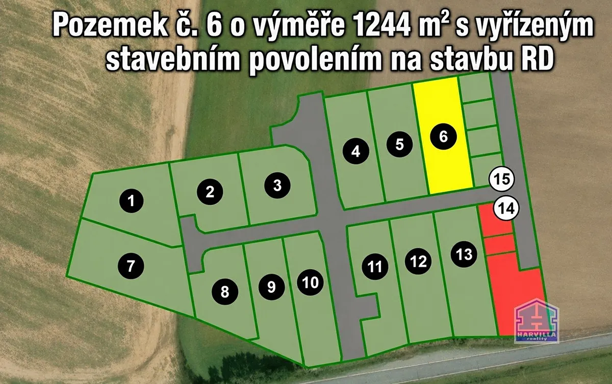 Prodej stavebního pozemku 1244 m²